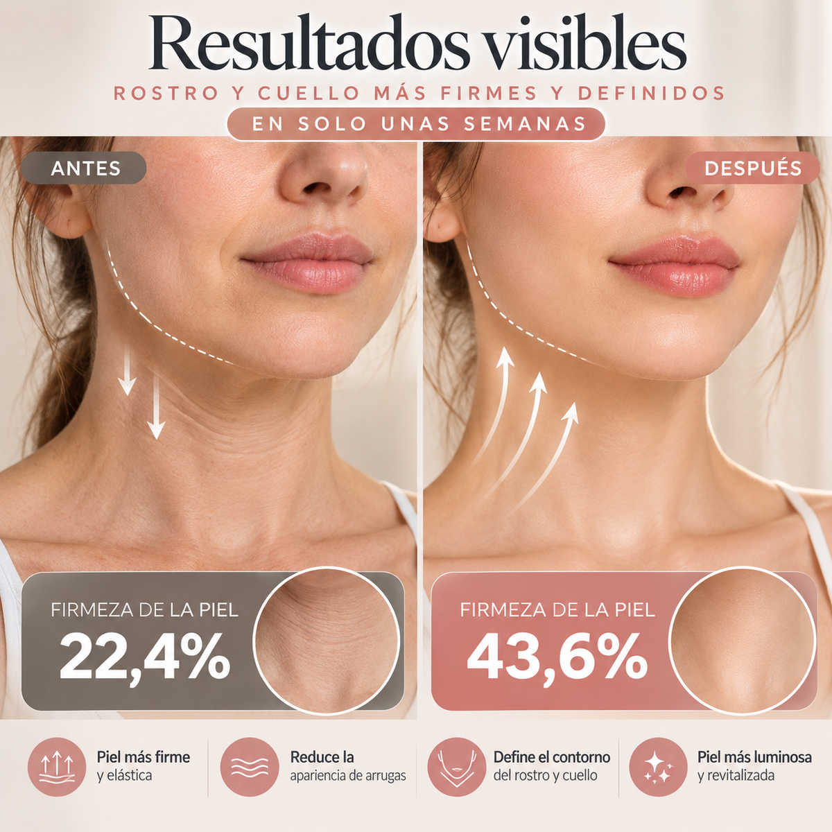 Donnavelle LiftGlow™ – Masajeador Facial Reafirmante LED 7 en 1